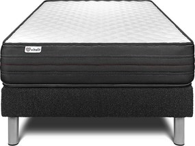 lózka z materacem VITALPOWER 120 x 200 cm Rama lózka Czarny