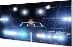 Szklany Panel Kosz w Blasku Reflektorów