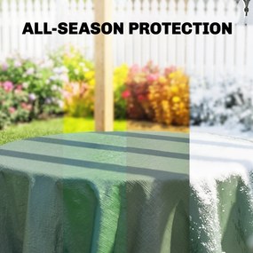 Outsunny Plandeka wodoodporna 4 x 6 m 90g/m² Wytrzymała UV-stabilna z wzmocnionymi oczkami Zielona | Aosom PL