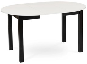 Stół Okrągły Rozkładany HARRY 102-142 cm Biały/Czarny Nowoczesny