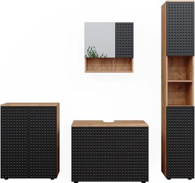 Zestaw mebli łazienkowych kropkowany antracyt 80x41x58 irma