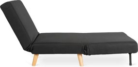 Fotel Rozkładany Leżanka Wypoczynkowy MARRY 2 do Spania Czarny