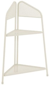 Beżowa metalowa półka narożna na balkon Garden Pleasure MWH, wys. 100 cm
