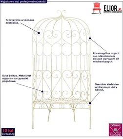 Klasyczna ławka ogrodowa Novila - biała