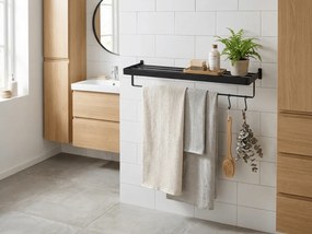 Wieszak ścienny na ręczniki HANDY 60x22 cm, czarny