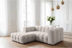 Narożnik Baloo L mini, do salonu, tkanina Moly, lewy, krem