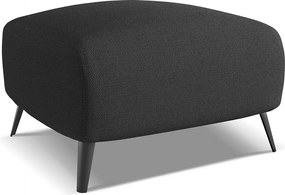 Pufa - z tkaniny szenilowej - antracyt - MALIE