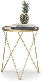 Stolik pomocniczy EMILY Ø 35,5 cm, złoty