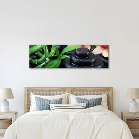 Obraz - Kamienie i orchidee (170x50 cm)