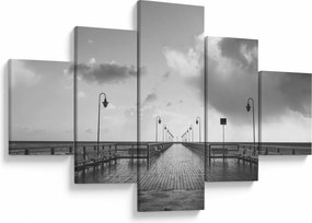 Obraz - Promenada nad wybrzeżem (125x70 cm)