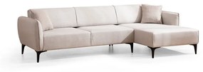 Biała sofa narożna Belissimo, prawy narożnik – Balcab Home