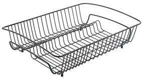 Czarny ociekacz ze stali nierdzewnej Metaltex Rectangular Lava