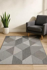 Szary dywan sznurkowy dwustronny Z3-W21