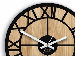 Zegar na ścianę nowoczesny drewniany z cichym mechanizmem okrągły solidny