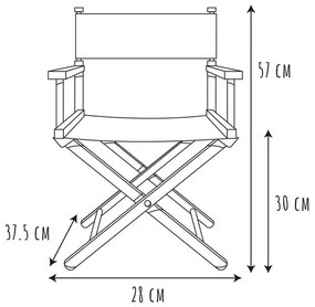 Składane krzesło reżyserskie dla dziecka F0-G17