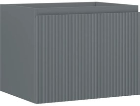 Mexen Rivel szafka łazienkowa podumywalkowa 60 cm, 1 szuflada, ryflowana , grafit mat - 91A20-06047-1-BF66