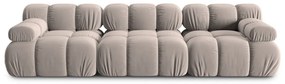 Jasnobrązowa aksamitna sofa modułowa 282 cm Bellis – Micadoni