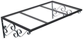 Daszek nad drzwi nachylony z aluminium szer. 140 x gł. 80 cm - AMBAN