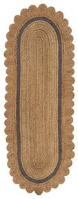 Szaro-naturalny chodnik z juty tkany ręcznie 80x230 cm Grace Grey – Flair Rugs