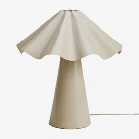 Lampa Stołowa ↑40 Cm Z Żelaza Veyora Kremowa Tapioca - Sklum