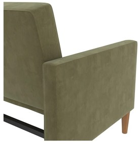 Zielona aksamitna rozkładana sofa 207 cm Lilly – Støraa