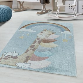 Dywan dziecięcy Lucky Śpiąca Żyrafa na chmurkach 120 cm x 170 cm