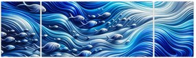 Obraz – Ryby w falach (170x50 cm)