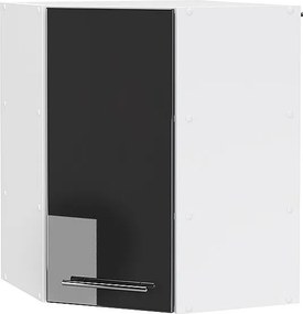 Szafka wisząca narożna antracyt wysoki połysk 57x34.1x72 fame-line