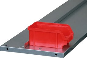 Szafa z plastikowymi pojemnikami BASIC - 1800 x 400 x 920 mm, 104x A, szary