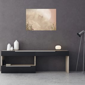 Obraz - Różowa pełnia księżyca (70x50 cm)