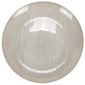 Szklany talerz płaski KARNEOL, Ø 32 cm