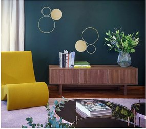 Mała złota lampa sufitowa LED w kropki