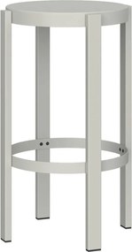 Jasnoszary stalowy hoker (wysokość siedziska 65 cm) Doon – noo.ma