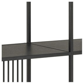 Czarny regał 120x185x35 cm Strington – Actona