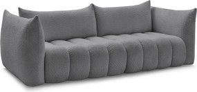 Szara sofa z materiału bouclé 286 cm Azra – Bobochic Paris