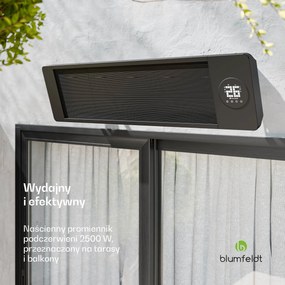 Blumfeldt Cosmic Beam Smart 2500W Promiennik Podczerwieni na Ścianę Czarny