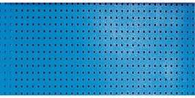 Perforowana ściana tylna do stołów warsztatowych GD, otwory 10 x 10 mm, raster 38 x 38 mm, niebieski