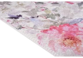 Różowo-kremowy dywan odpowiedni do prania 80x150 cm Pink Garden – Vitaus