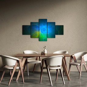 Obraz niebieskiej abstrakcji (125x70 cm)