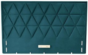 Ciemnozielony zagłówek pikowany do łóżka E4-F05