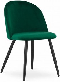 Zielone welurowe krzesło w stylu nowoczesnym - Amvo
