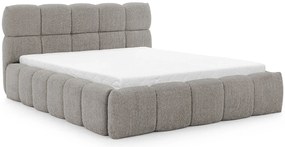 Szare nowoczesne łóżko boucle 5 rozmiarów T5-T54