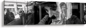 Obraz - Charles Chaplin w Pradze (170x50 cm)