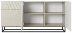 Komoda Asha 167 cm z szufladami i metalowymi nogami - kaszmir