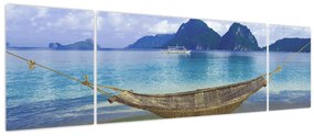 Obraz - Obraz hamaka na plaży 2 (170x50 cm)