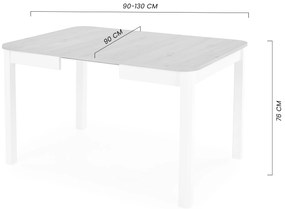 Stół rozkładany Biatro 90-130x90 - dąb artisan / biały