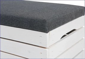 Biała Sosnowa Skrzynia Z Siedziskiem 38 Kolorów B2-T11