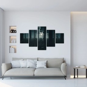 Obraz - Paproć w świetle księżyca (125x70 cm)