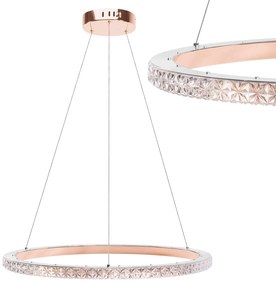 LAMPA WISZĄCA LED MS009-CP Różowe Złoto 59cm