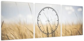 Obraz ziarna (z zegarem) (90x30 cm)